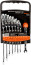 Набор комб.трещоточных шарнирных ключей (АвтоDело) 8шт.(холдер) 30229