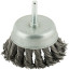 Cup plate, with stud, 65 mm twisted steel wire