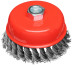 Cup holder, M14 nut, 100 mm twisted steel wire, blister