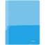 Berlingo corner folder, A4, 180 microns, 2 inner pockets, transparent blue