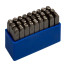 Set of 5 mm impact stamps, Latin letters, 27 pieces KING TONY 11427SQ05