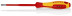 SL3.5x0.6 slotted VDE screwdriver, blade length 100 mm, L-202 mm, dielectric, 2-component handle