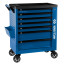 Tool trolley, 7 drawers, "PROFESSIONAL", blue KING TONY 87G38-7B-B