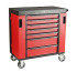Tool trolley 7 sections red with two side drawers JTC