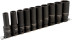 Набор головок ударных 1/2" 10-24 мм (10пр.;6PT; L-78mm; планка) АвтоDело (39810)