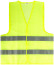 Yellow signal vest, 2 horizontal stripes, 60 gr., size XL