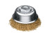 Corrugated cup brush, D100 mm, M14 fit, latuned corrugated wire STM 0,30 mm