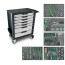 Tool cart 7 boxes with a set of tools 261 items TOPTUL GE-26109