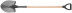 Bayonet shovel for bulk cargo ("American") with wooden handle and V-handle 230x280x1360 mm