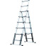 Telescopic ladder, aluminum 2.3 m