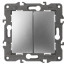 Switch ERA Elegance 14-1112-03 Cross Double 10AH-250V Aluminum