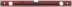 Optima level, 3 eyes, red body, milled working face, 600 mm scale