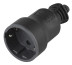 ERA socket R4(B) cable with earthing 16A direct input black