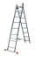 The ladder is aluminum 2-section universal 9 steps. (2x9) Standard