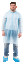 Puretech® C20 Disposable bathrobe with buttons, 20 g/sq.m, blue, XXL, pcs