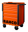 Tool cart with 6 drawers and protective sides, orange