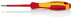 SL2.5x0.4 slotted VDE screwdriver, blade length 75 mm, L-177 mm, dielectric, 2-component handle