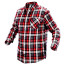 Flannel shirt, red-gray-white check, size XXL