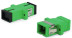 FA-P11Z-SC/SC-N/BK-GN Оптический проходной адаптер SC-SC, SM, simplex, корпус пластиковый, зеленый, черные колпачки