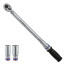 Динамометрический ключ 1/2", 40-200 Нм, "EXACT", футляр, в комплекте 2 торцевые головки KING TONY P34462-1DG