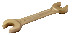ИБ Ключ гаечный рожковый двусторонний (алюминий/бронза), 50x62 мм