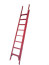 LSPR-7.0A-70 sliding fiberglass ladder, traverse, wheels with abrasive coating of steps h=7000mm