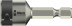 3869/4 TS end head, stainless steel, without magnet, with locking spring, shank 1/4" E 6.3, 3/8" x 50 mm