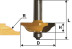Horizontal figureline milling cutter f63,5x16mm xv 12mm
