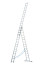 Three-section aluminum ladder, 3 sections of 15 steps AL 3x15 P80