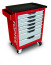 Tool trolley 7 boxes red, PRO-LINE TOPTUL TCAC0702 series