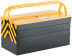 Metal tool box with 4 sliding compartments 420x200x200 mm