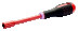 Insulated screwdriver with ERGO handle for 9x125 mm hex head screws
