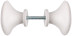 White plastic door handle-button