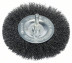 Disc brush with wavy steel wire, 100x0.2 mm 100 mm, 0.2 mm, 10 mm