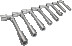 Set of curved socket wrenches series 29M, 8 - 22 mm, 8 pcs