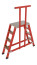 SSP-0.9-P fiberglass with symmetrical supports footrest h=900mm, handrail, 3x2 steps, collapsible, platform 600x500mm
