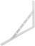 Corner bracket reinforced white 350x250mm