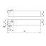 Державка токарная PCBNR3232P12 для наружного точения правая