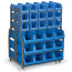 Outdoor shelving with trays DUEL 54 trays, MAT30