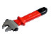 Insulated adjustable wrench, length 260/grip 34 mm