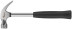 Молоток-гвоздодер, металлическая ручка, резиновая рукоятка 29 мм, 450 гр.