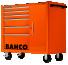 Tool cart XL with cabinet , 6 drawers, orange