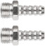 Herringbone connector adapters 8 mm - 1/4" external thread, 2 pcs.