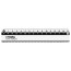 Ruler 15cm STAMM, plastic, with wavy edge, double scale, transparent, colorless, European weight