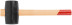Киянка резиновая, деревянная ручка 50 мм (300 гр)