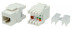 KJ8-8P8C-C6A-180-WH Keystone Jack Insert RJ-45(8P8C), Category 6a (10G), 180 degree type, White