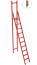 SSV-3.9M fiberglass stepladder with vertical support, metal ends (Soft ground), h=4270mm, h of the working platform=3100mm, step 10