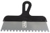 Stainless steel spatula with plastic handle, 150 mm, tooth 8 mm
