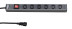 SHT19-6IEC-S-2.5IEC Блок розеток для 19" шкафов, горизонтальный, 6 розеток IEC320 C13, выключатель с подсветкой, кабель питания 2.5м (3х1.0мм2) с вилкой IEC320 C14 10A, 250В, 482.6x44.4x44.4мм (ДхШхВ), корпус алюминий