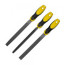Set of 3 STANLEY 0-22-464 files, 200 mm, with a personal notch (flat, semicircular, triangular)